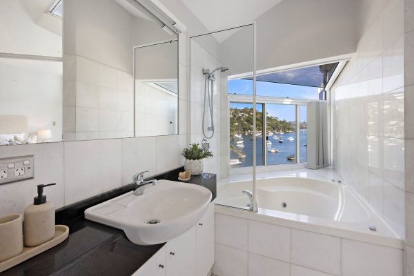 Holiday home bathroom styling