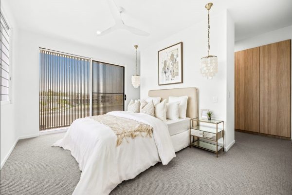 Coastal style master bedroom
